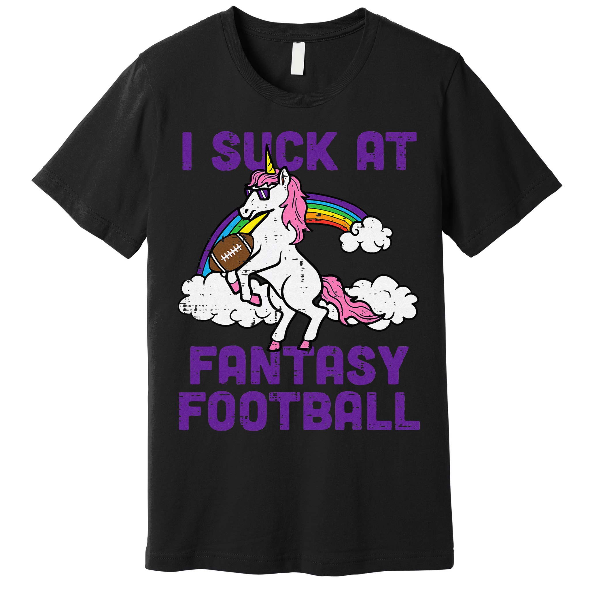 Unicorn I Suck At Fantasy Football Funny FFL Loser Premium T-Shirt