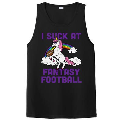 Unicorn I Suck At Fantasy Football Funny FFL Loser PosiCharge Competitor Tank