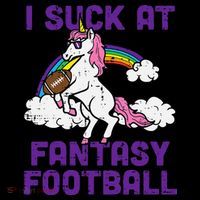 Unicorn I Suck At Fantasy Football Funny FFL Loser Tank Top