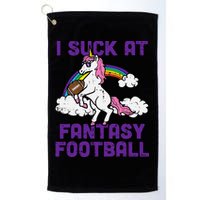 Unicorn I Suck At Fantasy Football Funny FFL Loser Golf Towel