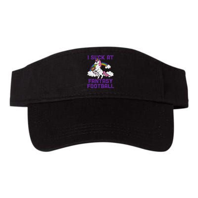 Unicorn I Suck At Fantasy Football Funny FFL Loser Valucap Bio-Washed Visor