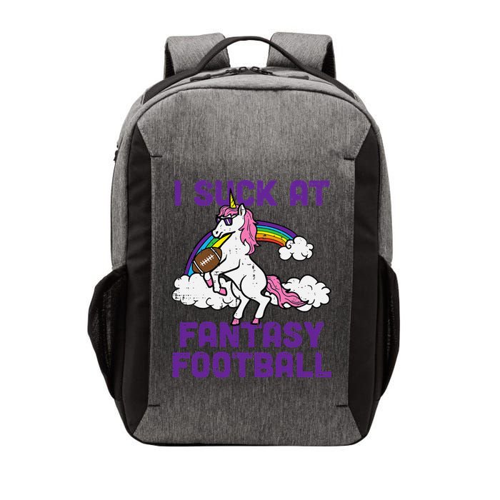 Unicorn I Suck At Fantasy Football Funny FFL Loser Vector Backpack