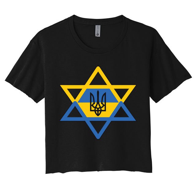 Ukraine Israel Stand With Israel Jewish Ukrainian Symbol Crop Top