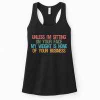 Unless IM Sitting On Your Face My Weight Is None Of Your Bu Womens Tank Top