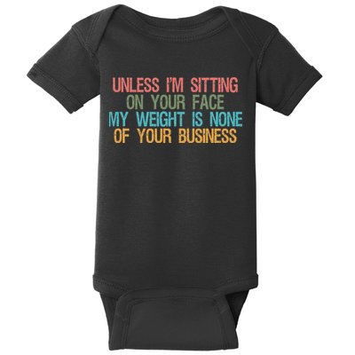 Unless IM Sitting On Your Face My Weight Is None Of Your Bu Baby Bodysuit