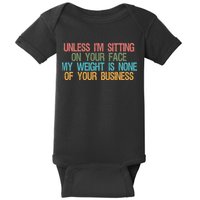 Unless IM Sitting On Your Face My Weight Is None Of Your Bu Baby Bodysuit