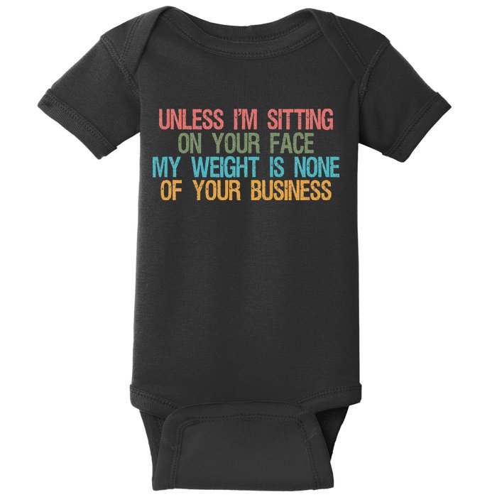 Unless IM Sitting On Your Face My Weight Is None Of Your Bu Baby Bodysuit
