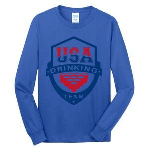 Usa Ing Team 4th Of July Funny Independence Day Drunk Cool Gift Tall Long Sleeve T-Shirt