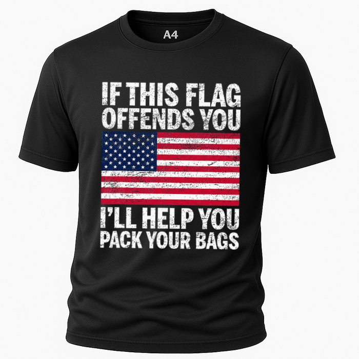 Usa If This Flag Offends You ILl Help You Pack Your Bags Cooling Performance Crew T-Shirt