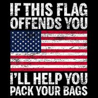 Usa If This Flag Offends You ILl Help You Pack Your Bags Cooling Performance Crew T-Shirt