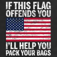 Usa If This Flag Offends You ILl Help You Pack Your Bags Adult Drive Performance Visor