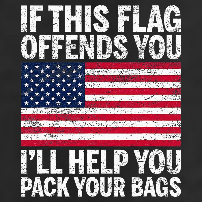 Usa If This Flag Offends You ILl Help You Pack Your Bags Adult Drive Performance Visor