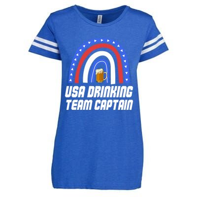 Usa Ing Team Captain Beer 4th Of July Rainbow Gift Enza Ladies Jersey Football T-Shirt