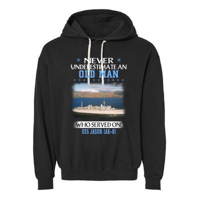 Uss Jason Ar8 Veterans Day Father Day Meaningful Gift Garment-Dyed Fleece Hoodie