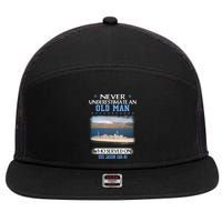 Uss Jason Ar8 Veterans Day Father Day Meaningful Gift 7 Panel Mesh Trucker Snapback Hat