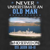 Uss Jason Ar8 Veterans Day Father Day Meaningful Gift 7 Panel Mesh Trucker Snapback Hat