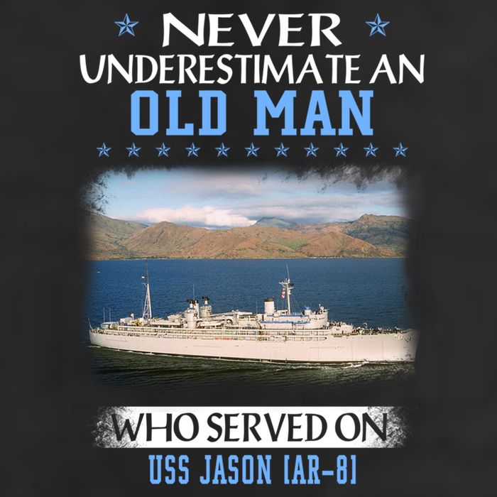 Uss Jason Ar8 Veterans Day Father Day Meaningful Gift 7 Panel Mesh Trucker Snapback Hat