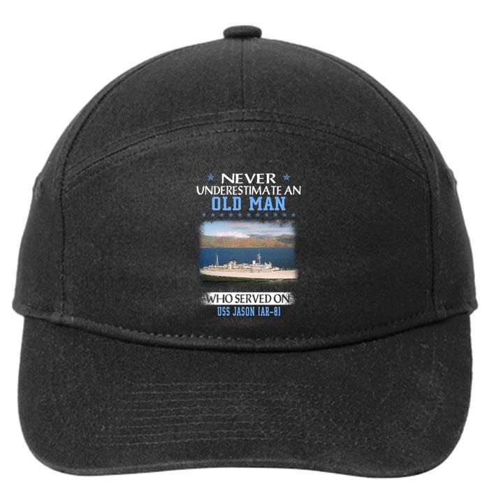 Uss Jason Ar8 Veterans Day Father Day Meaningful Gift 7-Panel Snapback Hat