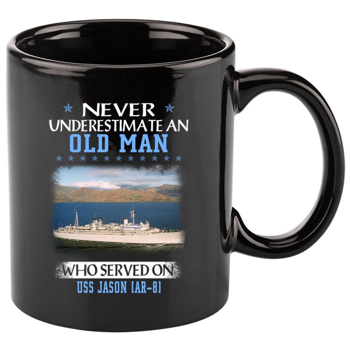 Uss Jason Ar8 Veterans Day Father Day Meaningful Gift 11oz C Handle Ceramic Mug