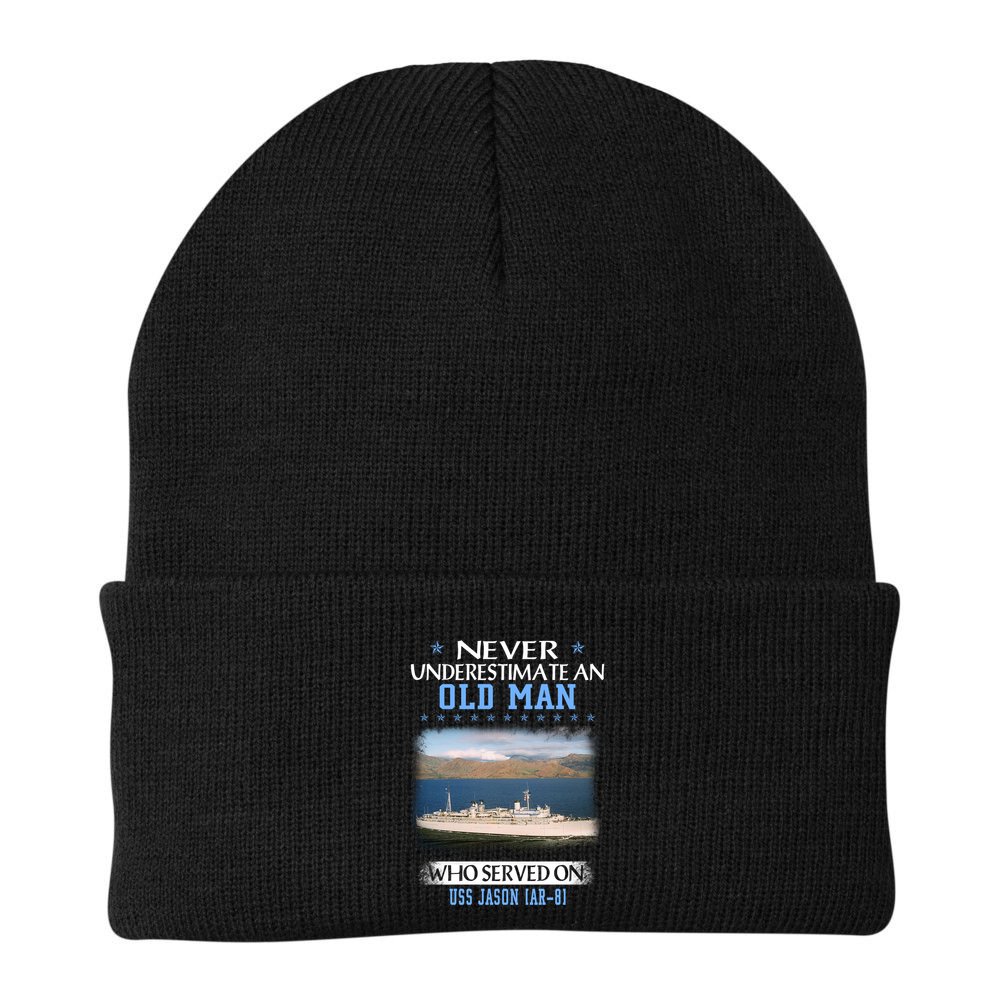 Uss Jason Ar8 Veterans Day Father Day Meaningful Gift Beanie
