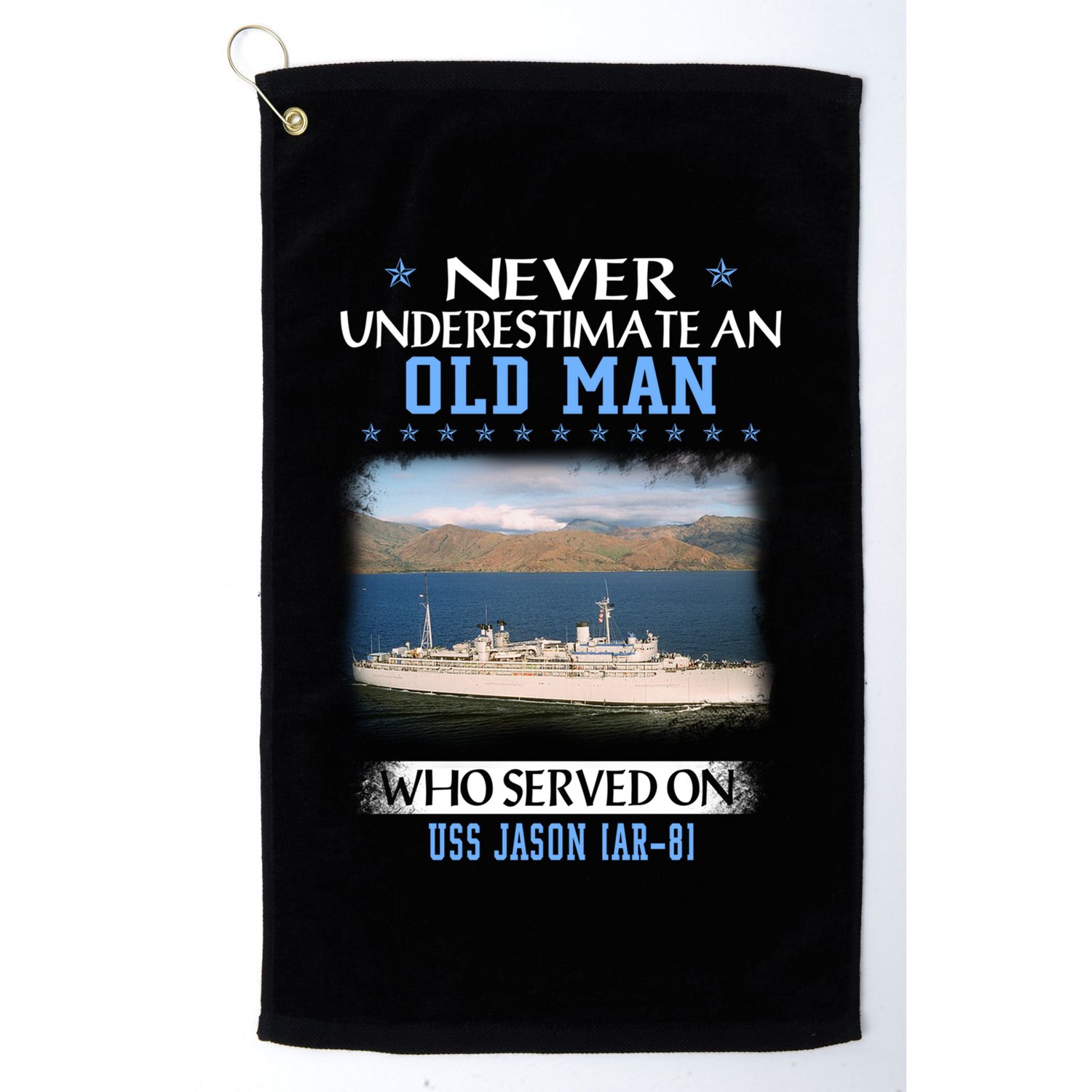 Uss Jason Ar8 Veterans Day Father Day Meaningful Gift Golf Towel