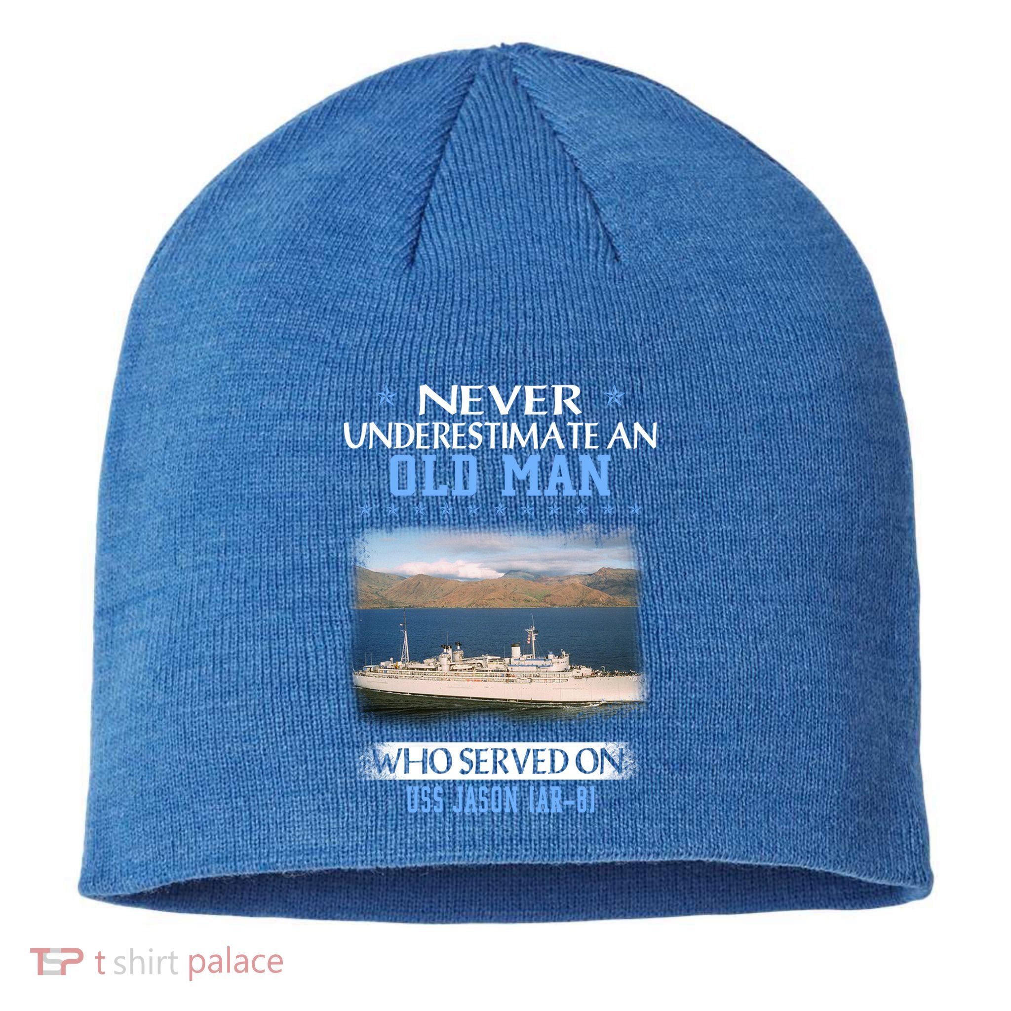 Uss Jason Ar8 Veterans Day Father Day Meaningful Gift Sustainable Beanie