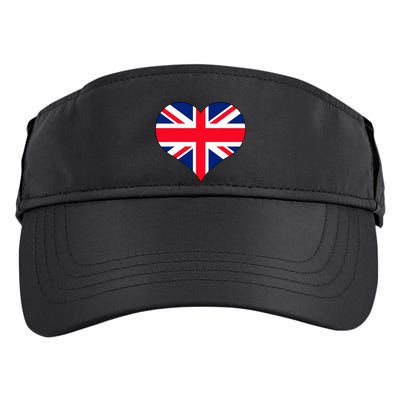 Union Jack British Flag Heart British Isles Adult Drive Performance Visor