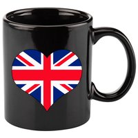 Union Jack British Flag Heart British Isles 11oz C Handle Ceramic Mug
