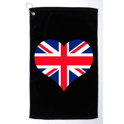 Union Jack British Flag Heart British Isles Golf Towel