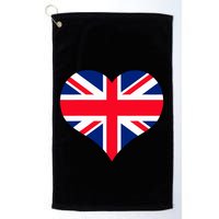 Union Jack British Flag Heart British Isles Golf Towel