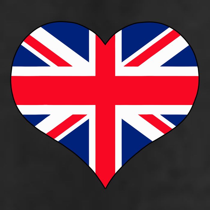 Union Jack British Flag Heart British Isles Golf Towel