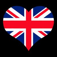 Union Jack British Flag Heart British Isles Short Acrylic Beanie