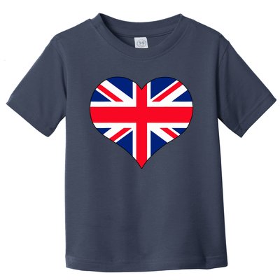 Union Jack British Flag Heart British Isles Toddler T-Shirt