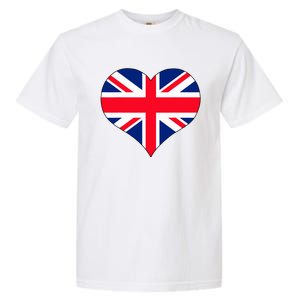 Union Jack British Flag Heart British Isles Garment-Dyed Heavyweight T-Shirt