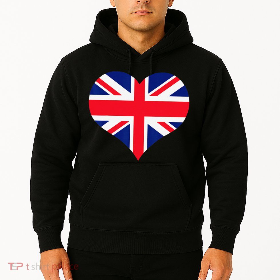 Union Jack British Flag Heart British Isles Hoodie