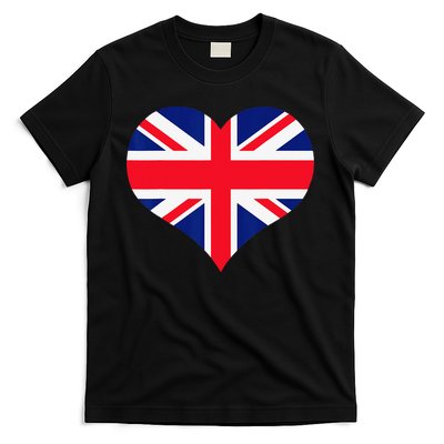 Union Jack British Flag Heart British Isles T-Shirt