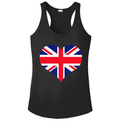 Union Jack British Flag Heart British Isles Ladies PosiCharge Competitor Racerback Tank