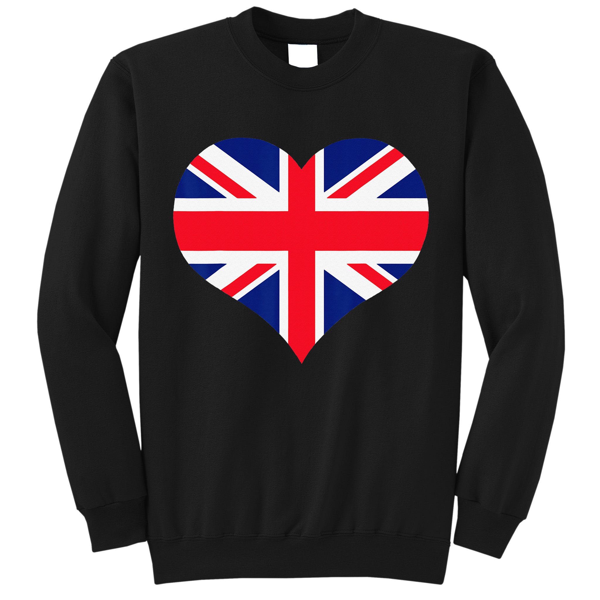 Union Jack British Flag Heart British Isles Tall Sweatshirt
