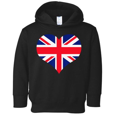 Union Jack British Flag Heart British Isles Toddler Hoodie