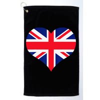 Union Jack British Flag Heart British Isles Golf Towel