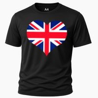 Union Jack British Flag Heart British Isles Cooling Performance Crew T-Shirt