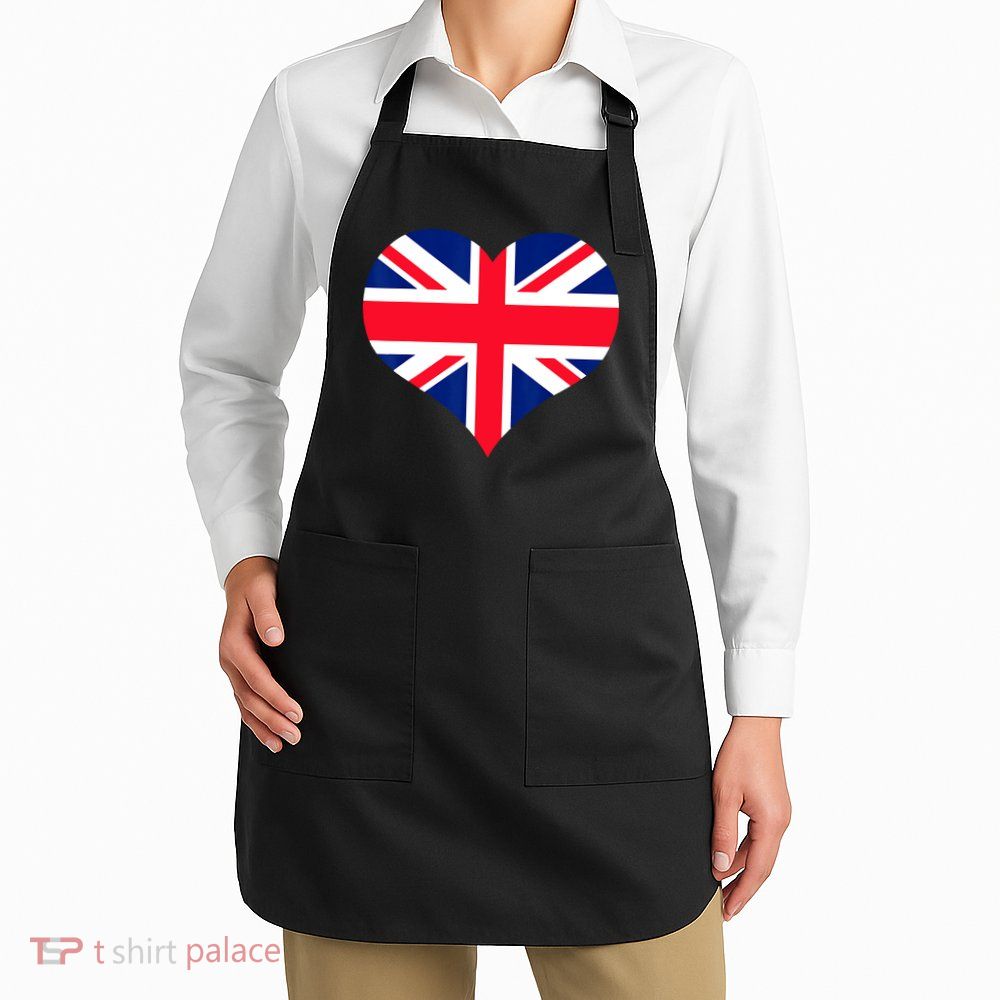 Union Jack British Flag Heart British Isles Apron