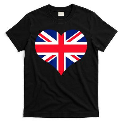 Union Jack British Flag Heart British Isles T-Shirt