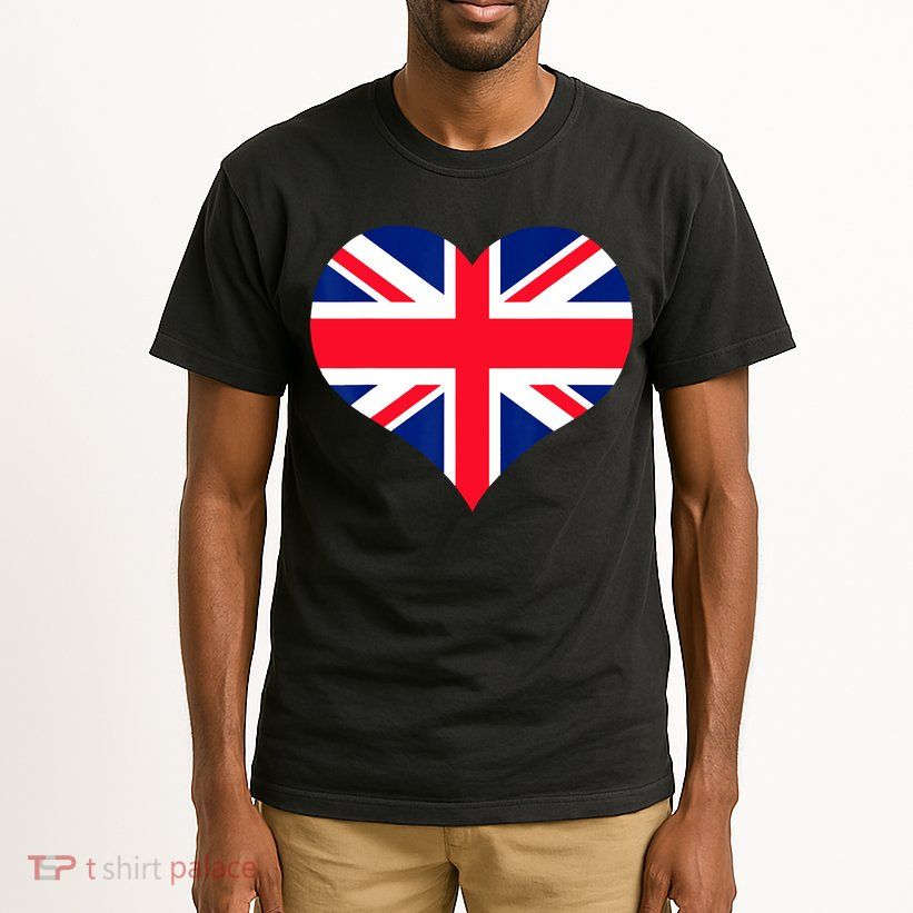 Union Jack British Flag Heart British Isles Tall T-Shirt