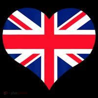 Union Jack British Flag Heart British Isles Tall T-Shirt