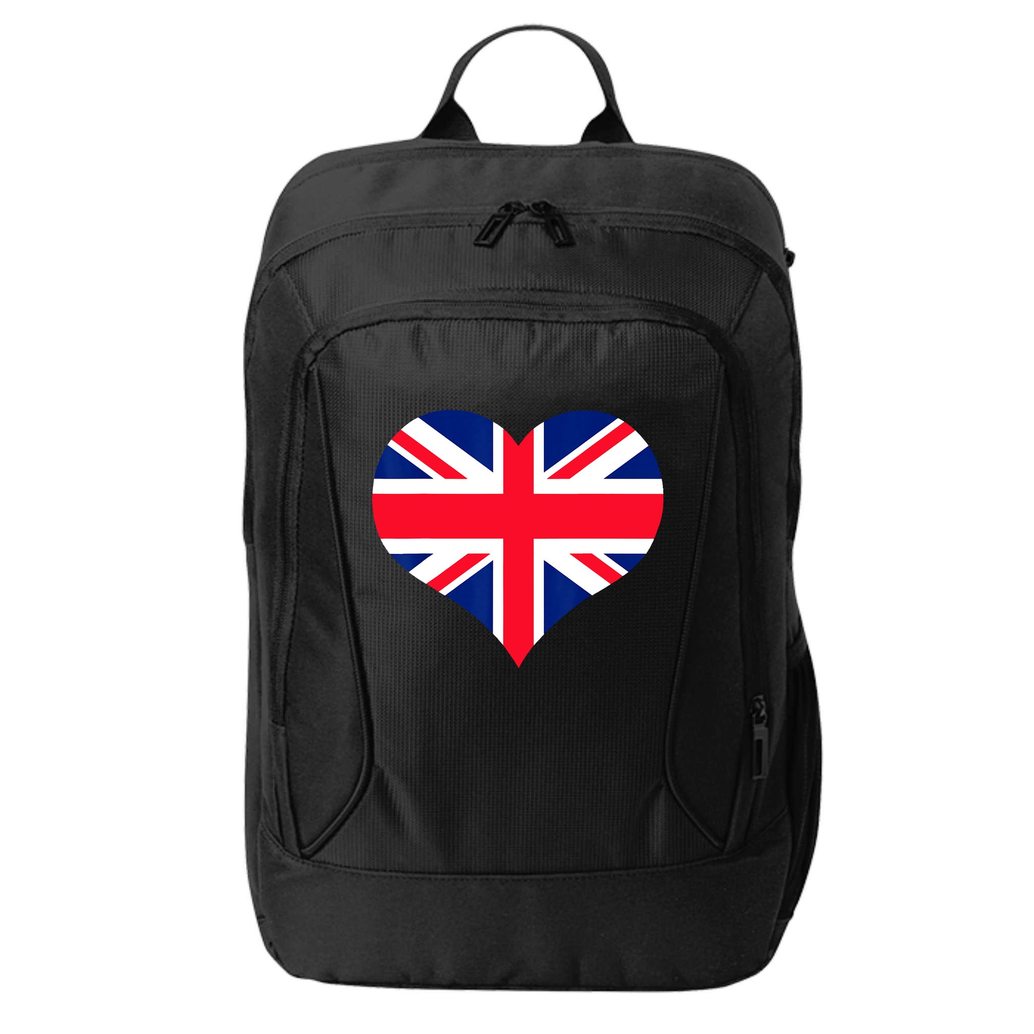 Union Jack British Flag Heart British Isles City Backpack