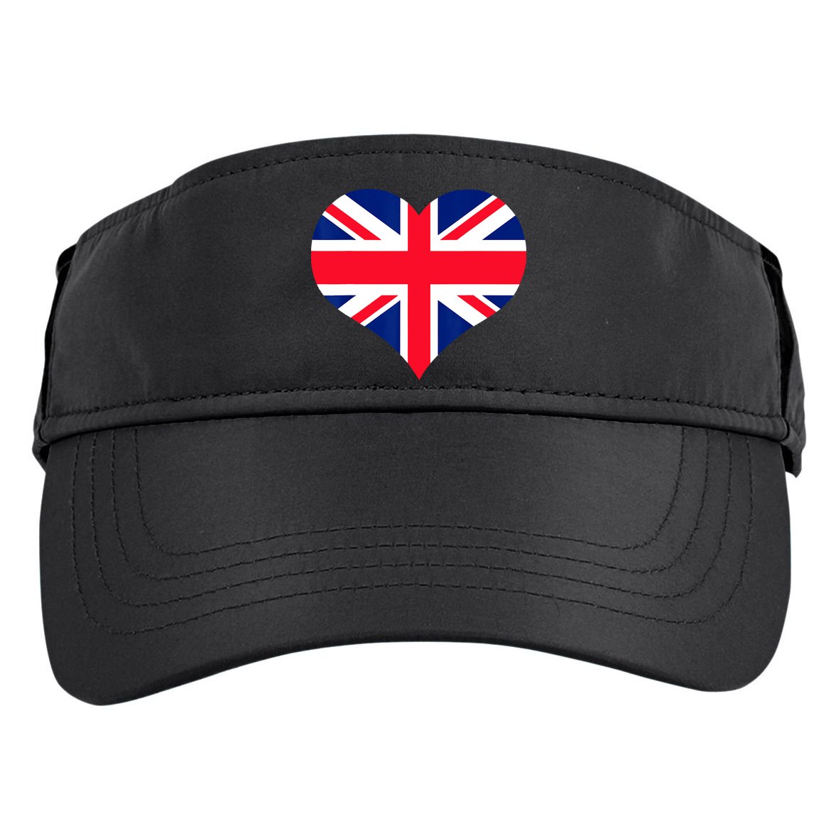 Union Jack British Flag Heart British Isles Adult Drive Performance Visor