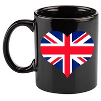 Union Jack British Flag Heart British Isles 11oz C Handle Ceramic Mug