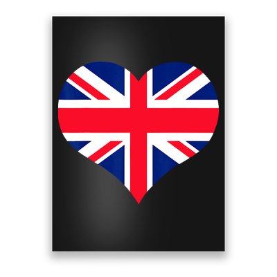 Union Jack British Flag Heart British Isles Poster