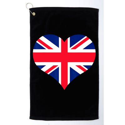 Union Jack British Flag Heart British Isles Golf Towel
